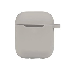 Чохол із карабіном Silicone Case Airpods 1 / Airpods 2 Stone