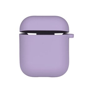 Чохол із мікрофіброю Silicone Case Airpods 1 / Airpods 2 Elegant purple