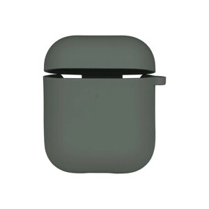 Чохол із мікрофіброю Silicone Case Airpods 1 / Airpods 2 Pine green