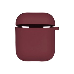 Чохол із мікрофіброю Silicone Case Airpods 1 / Airpods 2 Rose red