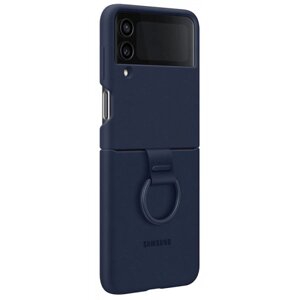 Чохол Samsung Galaxy Z Flip 4 Silicone Cover with Ring Navy sm-f721b