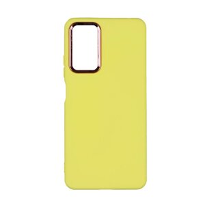 Чохол Silicone Cover Metal frame AA Xiaomi Redmi Note 11 Pro 4G/5G / Redmi 12 Pro 4G Yellow