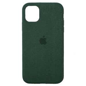 Чохол Turister для Iphone 12 модель Alcantara Зелений (Alc_X12MGr)