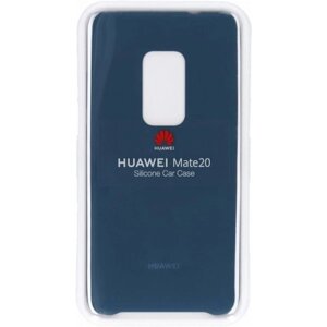 Чохол захисний протиударний Huawei Mate 20 Silicone Car Case Силікон Синій