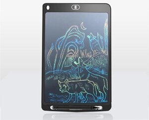 Кольоровий графічний планшет LCD планшет для малювання Writing Tablet 12 дюймів Black (2172312)