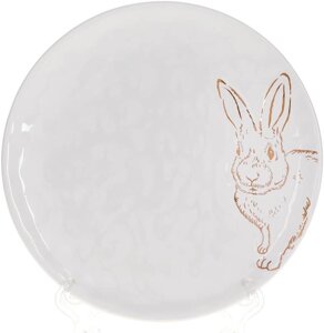 Десертні тарілки 21х21х2см White-Gold Bunny Bona DP118446