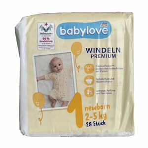 Дитячі підгузки Babylove Premium 1 (2-5 кг. 28 шт