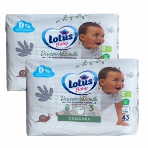 Дитячі підгузки Lotus Baby 3 (5-9 кг. 86 шт