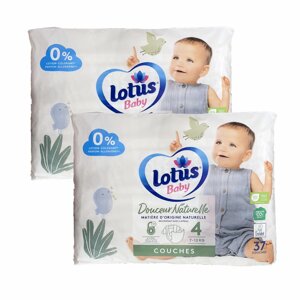 Дитячі підгузки Lotus Baby 4 (7-12 кг) 74 шт