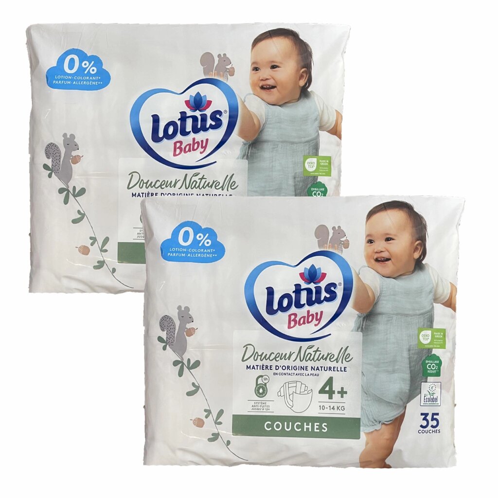 Дитячі підгузки Lotus Baby 4+ (10-14 кг. 70 шт від компанії Лізок - фото 1