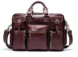 Дорожня сумка-портфель Vintage 14776 Бордова