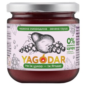 Джем без цукру YAGODAR Червона смородина з грушею 210 г (2206916198)
