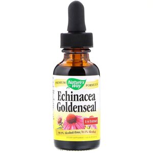 Ехінацея та Гідрастис Nature's Way Echinacea Goldenseal без спирту 30 мл.