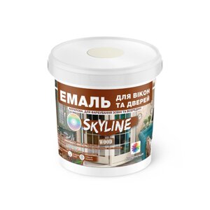 Емаль акрилова Для Вікон та Дверей SkyLine Wood Слонова кістка RAL 1015 0.4 л