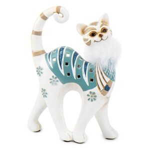 Фігурка інтер'єрна White cat 23 см ArtDeco AL117948