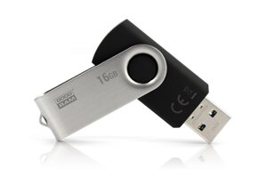 Флеш-накопичувач USB3.0 16GB goodram UTS3 (twister) black (UTS3-0160K0r11)