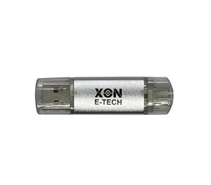 Флеш-накопичувач XON flashdrive duoconnect 128GB USB 3.0 + USB type-C grey (FX3dx128MS 7607)