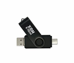 Флеш-накопичувач XON FlashDrive MultiConnect 128GB USB 3.0 + USB Type-C + MicroUSB Чорний (FX3M128PB 7652)