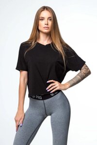 Футболка Designed for Fitness OVERSIZE LONG XS/S чорна