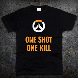 Футболка Fruit of the Loom One Shot One Kill - Overwatch Чорний S (3192563)