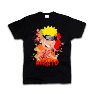 Футболка Наруто Аніме Naruto Black XXL (897463)