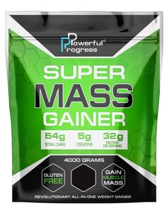 Гейнер Powerful Progress Super Mass Gainer 4000 g /40 servings/ Chocolate