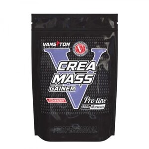 Гейнер Vansiton Crea Mass 900 g /18 servings/ Strawberry