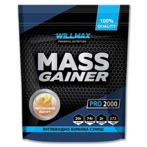 Гейнер Willmax Mass Gainer 2000 g /20 servings/ Peach Yogurt