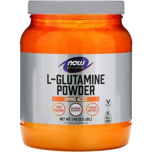 Глютамін NOW Foods L-Glutamine Sports Powder, 2.2 lbs 1000 g /200 servings/