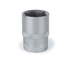 Головка торцева Polax автомобільна шестигранна 21 мм, 1/2", CrV (25-093)