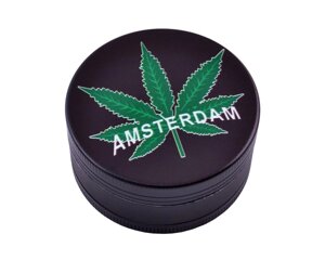 Гріндер для подрібнення тютюну ASHTRAY HL-050 Black Amsterdam (do328-hbr)