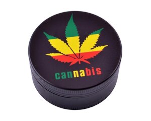 Гріндер для подрібнення тютюну ASHTRAY HL-050 Black Cannabis (do329-hbr)