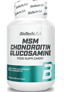 Хондропротектор для спорту BioTechUSA MSM Chondroitin Glucosamine 60 Tabs