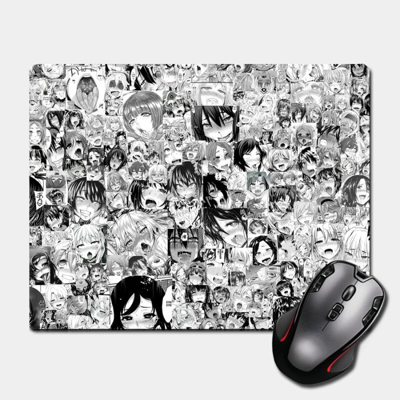 Ігрова поверхня Nextprint колаж чб Ахегао - Ahegao 220 х 180 мм (14976) від компанії Лізок - фото 1