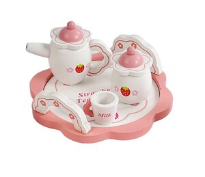 Ігровий набір посуду Afternoon tea set Pink and white (141350)