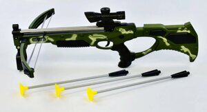 Іграшковий арбалет "Crossbow" лазерний приціл, стріли на присосках, на батарейці (54594)