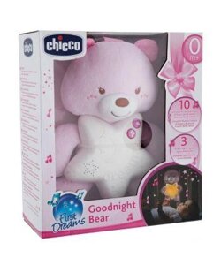 Іграшка-підвіска нічник Ведмедик рожевий Chicco IR44262