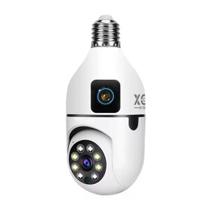 IP-камера цокольна із подвійним об'єктивом XON SmartCam Wi-Fi 1080P Білий (UBWEW22VW 7430)