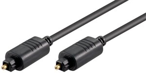 Кабель аудіо оптичний Goobay Toslink 10.0m D=5.0mm OpticalFiberD=1.0mm чорний (75.05.0937)