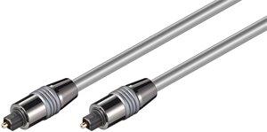 Кабель аудіо оптичний Goobay Toslink 10.0m D=6.0mm Metal Chrome срібний (75.05.0572)