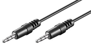 Кабель аудіо-сигнальний Goobay Jack 3.5mm 3pin M/M 10.0m Shielded (45жил) D=4.0mm AUX Cu чорний (75.05.1661)