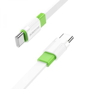 Кабель Borofone BX89 60W Union USB-C на USB-C PVC 60 Вт Біло-зелений