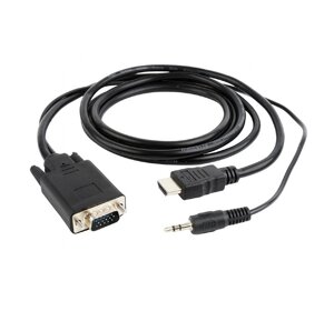 Кабель cablexpert HDMI/VGA M/F 5 м black A-HDMI-VGA-03-5M