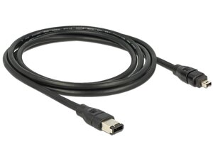 Кабель Delock FireWire 4p-6p M/M 1.8m AWG28 D=5.5mm 400Mbps Чорний (70.08.2577)