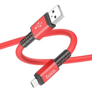 Кабель для заряджання hoco. X85 Strength USB на Micro-USB TPE 2.4A OD 6 мм 1 м Red