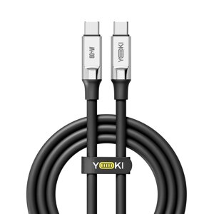 Кабель для заряджання та обміну даними USB Yoki YK-UL61 ULTRA Series Type-C to Type-C 60W 3A/20V 1.2 m Black