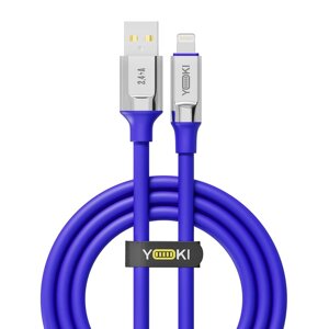 Кабель для заряджання та обміну даними USB Yoki YK-UL61 ULTRA Series USB/Lightning 12W 2.4A/5V 1.2 m Blue