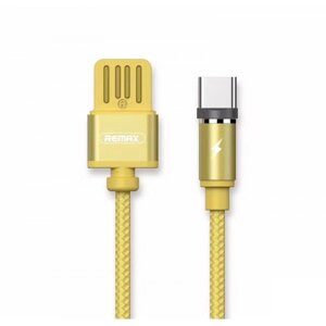 Кабель для заряджання USB Remax RC-095a Gravity USB/Type C магнітний 1 м Gold