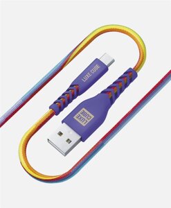 Кабель Luxe Cube Kevlar USB-microUSB, 1.2м, райдужний (8886668686259)