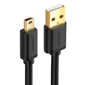 Кабель для зарядки и передачи данных Ugreen US132 Mini USB 0.25 м Черный